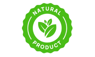 100 percent natural badge indicating product formulation from naturally sourced ingredients without synthetic additives