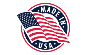 Made in USA quality badge displayed to indicate product manufacturing origin and domestic production standards